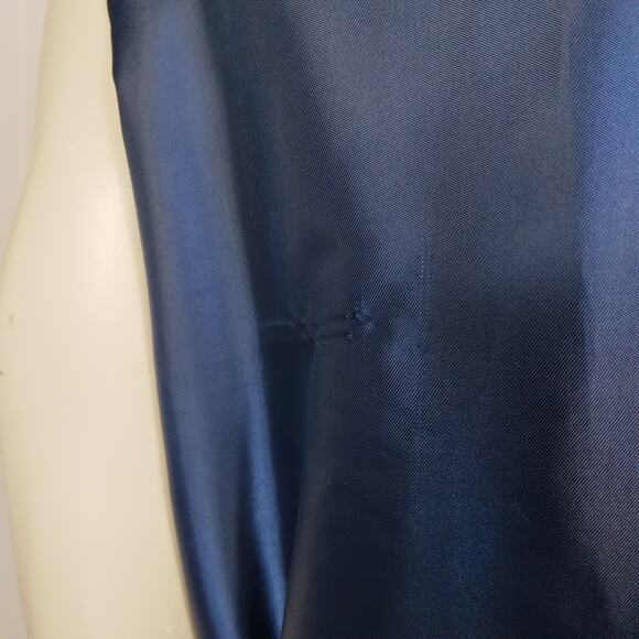 Vintage 90s Marsh Landing II Suede Leather Vest Size 1X Blue Satin Back - Picture 4 of 12